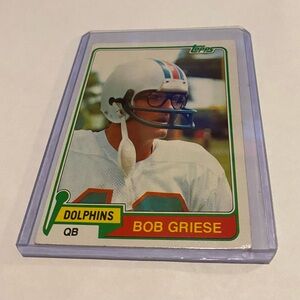 Bob Griese 1981 Topps Football Card Vintage